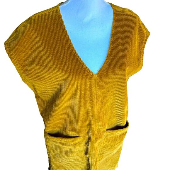 Madewell Corduroy Side-Button Shift Dress- Size Small - Picture 5 of 12